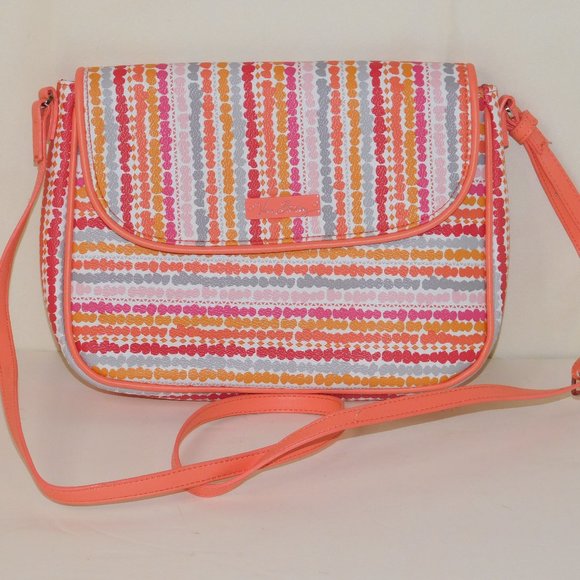 Vera Bradley Bags Vera Bradley Confetti Stripe Flap Crossbody Purse